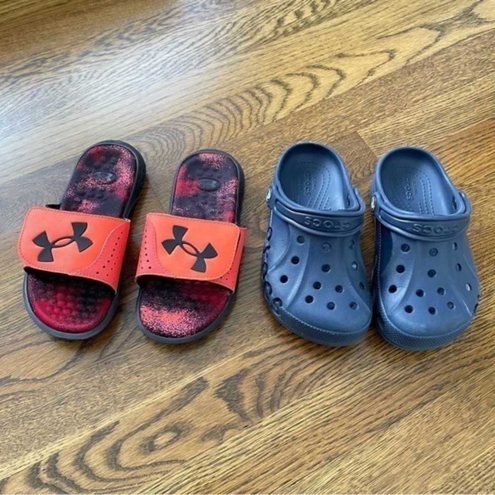 Under Armour Orange and Blue CROCS for Casual Comfort